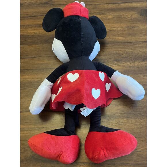 Disney Mickey Mouse And Minnie Mouse Pie Eyed Heart Detail 18” Plush Set Classic - Picture 7 of 10